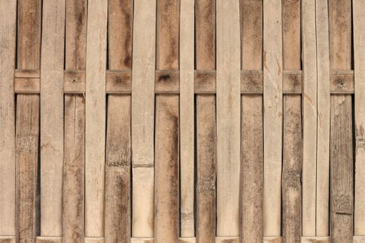 Close up bamboo fence with sepia filter, stock photo