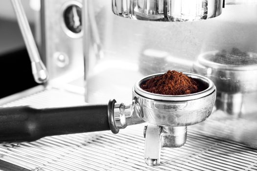 Coffee grind in group with black and white background, stock photo