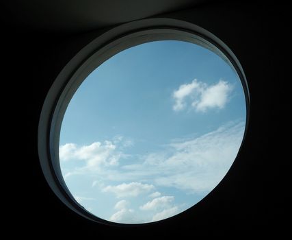 Sky from circle window.