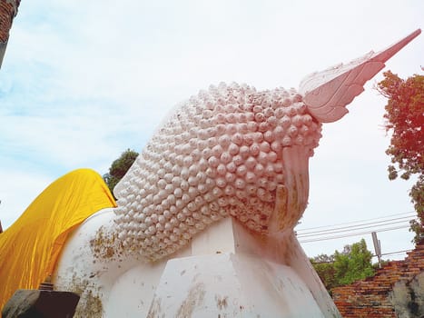 Buddha statues in Ayutthaya, Thailand. Old temple religious Places.