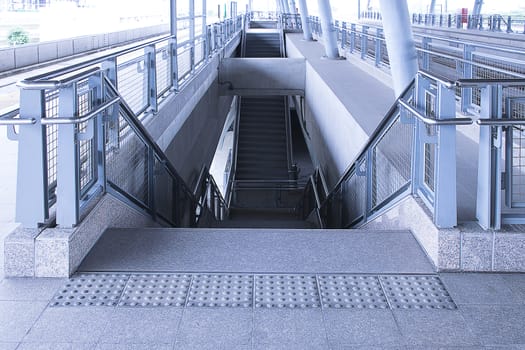 Modern Stair goes down.