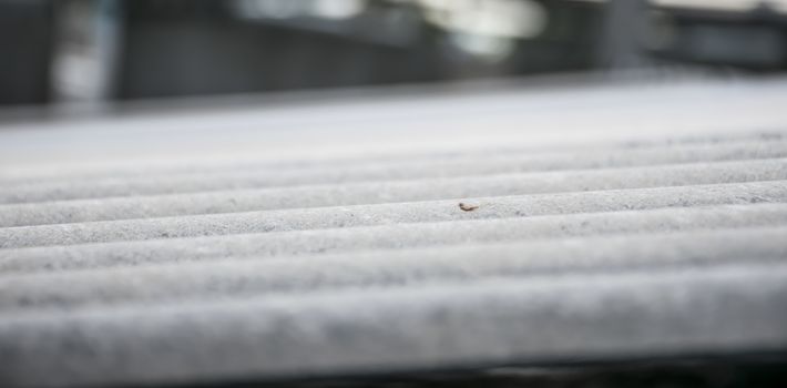 close up asbestos roof.