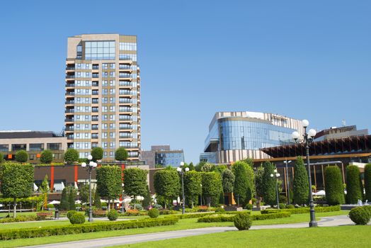 Corporate office buildings and modern business park
