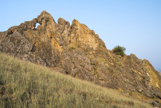 Geological reservation, The Serbesti Rock, Neamt county in Romania