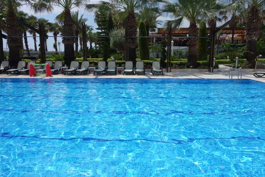 Swimming pool at beach resport in Kemer, Antalya
