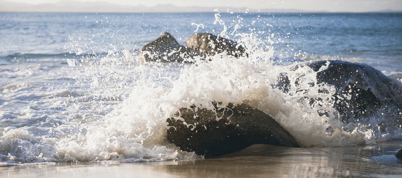 Wategos beach in Byron Bay, New South Wales in the late afternoon