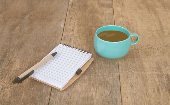 cup of coffee with book note