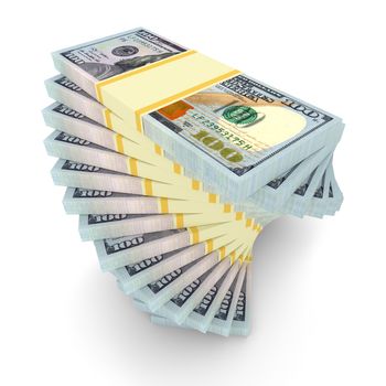 Big money stacks from dollars usa. Finance conceptual 