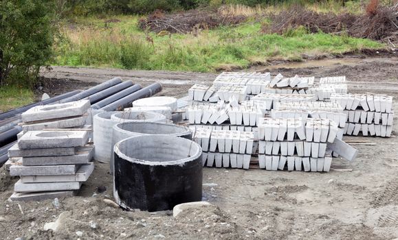 bunch of materials prepared for building construction