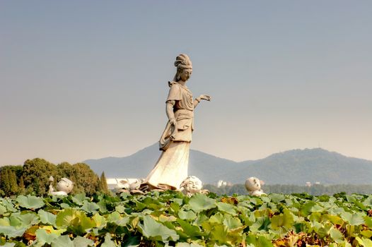 Guanyin Statue in the park (Nanjing, China)