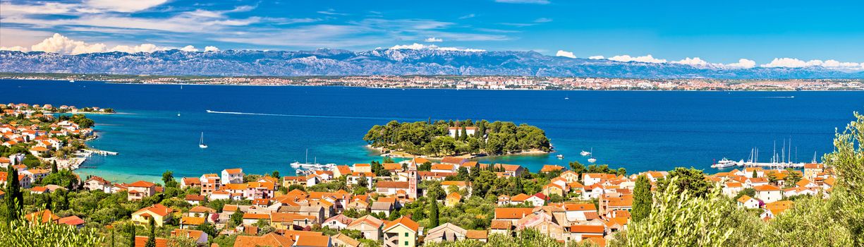 Island of Ugljan waterfront panoramic view, Preko, Dalmatia, Croatia