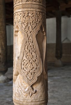 Friday - Djuma - mosque with wooden columns, Khiva, Uzbekistan