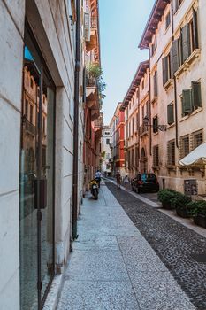 the ancient are narrow street in Italy