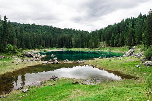 landscape the wild nature lake Misurina in the Alps