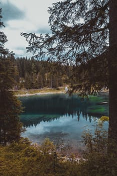 landscape the wild nature lake Misurina in the Alps