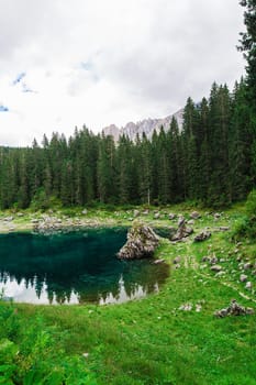 landscape the wild nature lake Misurina in the Alps