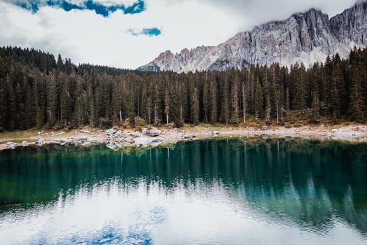 landscape the wild nature lake Misurina in the Alps