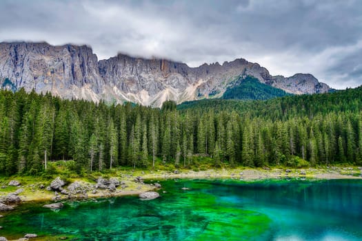 landscape the wild nature lake Misurina in the Alps