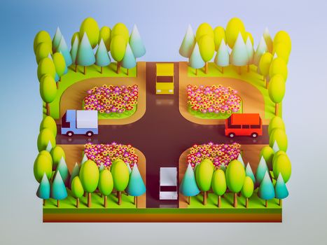 green earth concept in isometric view, isometric background