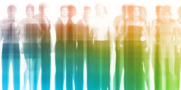 Personnel Management as a Presentation Background Art