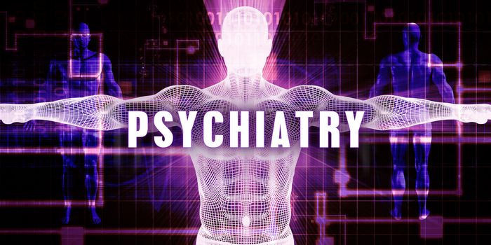 Psychiatry as a Digital Technology Medical Concept Art