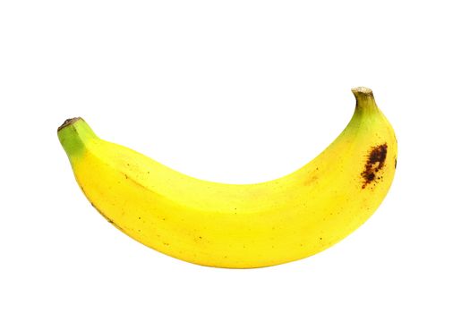 Ripe banana isolated on a white background