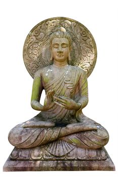 Buddha statue on white background, isolated.