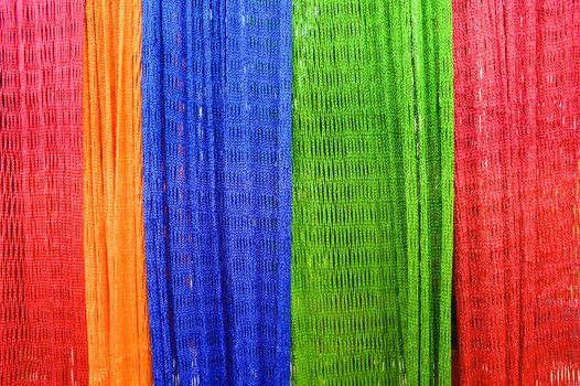 Colourful Hammock interlace from nylon rope