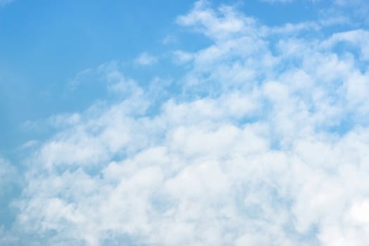 clouds in blue sky.