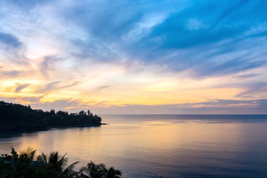 Sunset Sea and Silhouette