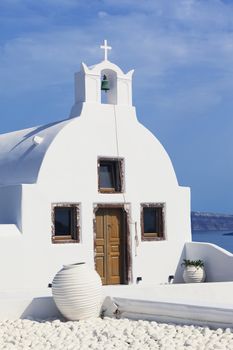 Traditional Greek Orthodox church in Oia, Santorini