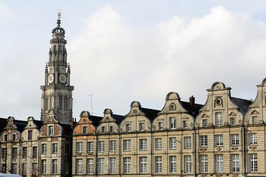 The townhall and the Grand place in the French Arras