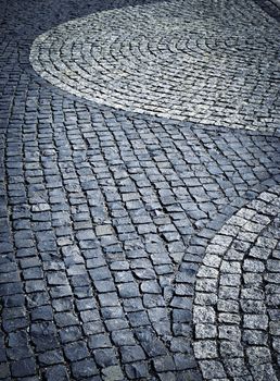 background or texture paving stones placed in circles