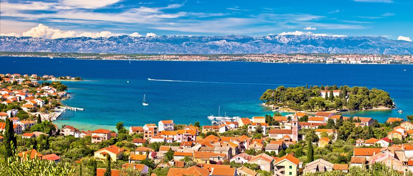 Island of Ugljan waterfront panoramic view, Preko, Dalmatia, Croatia