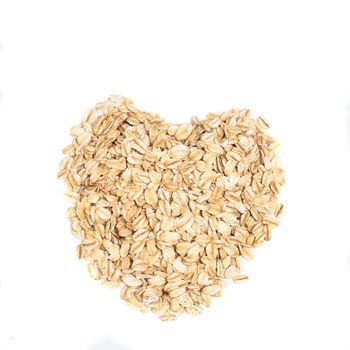 oat flakes in a shape of heart
