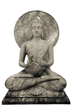 Buddha statue on white background, isolated.