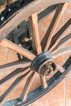 Antique wagon wheel