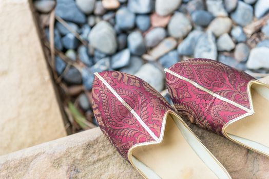 Traditional Indian shoes.