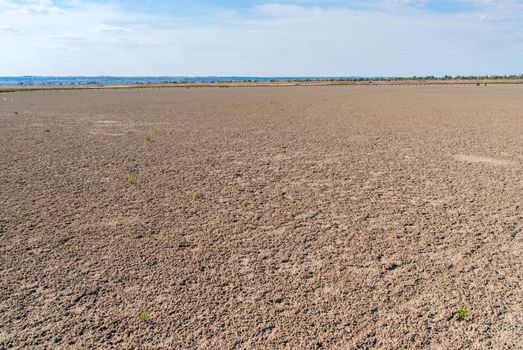 Dried salt lake Kuyalnik shore , Odessa, Ukraine