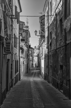 Alley in old italian city