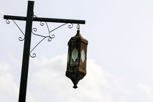 Street lamppost  light at night background