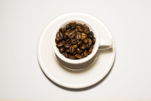 Coffee cup in a white background