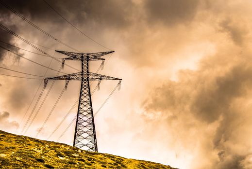 A power antenna on mountains