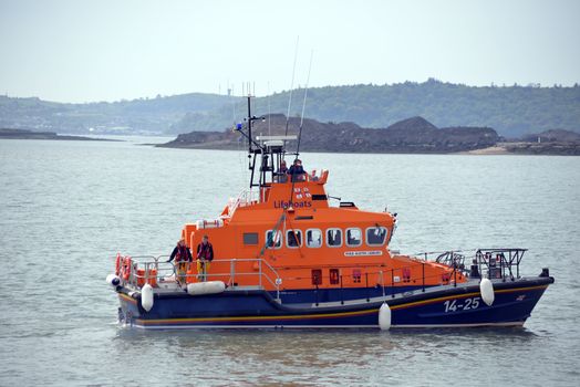 rescue lifeboat in cobh harbour county cork ireland