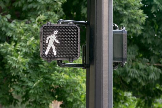 Signal letting the pedestrian know it's okay to walk