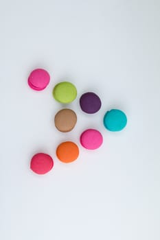 Colorful macaron  on white background