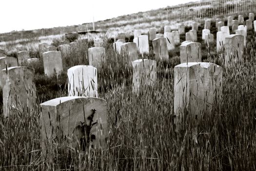 cemetary from prior to the 1900's holding many dead soldiers