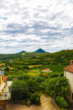 picturesque village landscape in the Alps Italy