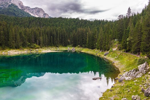 landscape the wild nature lake Misurina in the Alps