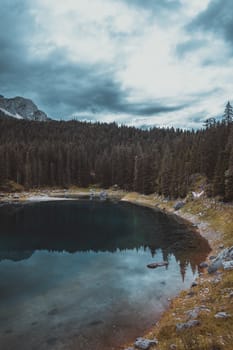 landscape the wild nature lake Misurina in the Alps